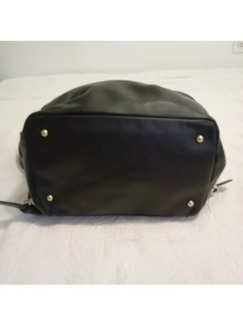 Mina Baie Kinney Vegan Leather Diaper Bag Black Backpack